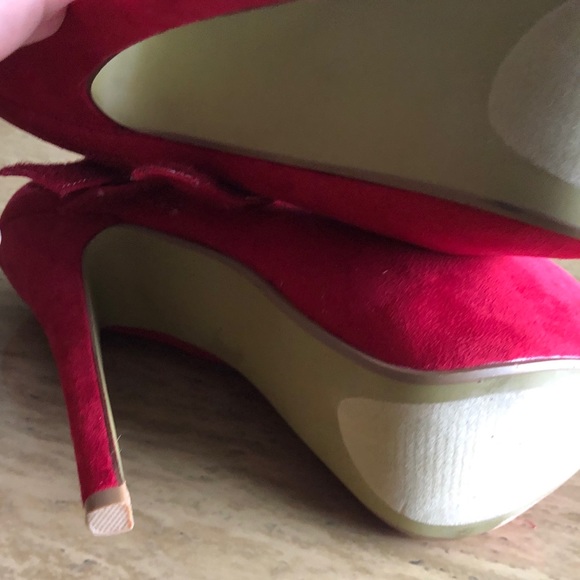 (SOLD)Liliana Red Suede Heels 👠 - Picture 7 of 8